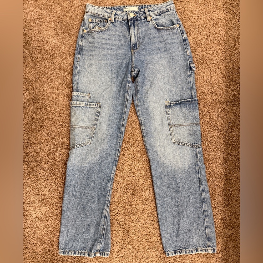Garage Denim light-wash denim slouchy cargo jeans. - Picture 2 of 5
